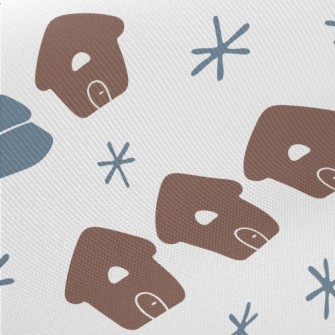 Cute Winter Town Twill