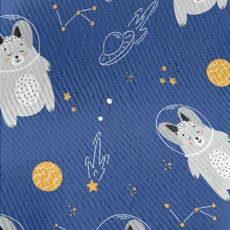 Cute Rabbit In Space Standard Corduroy