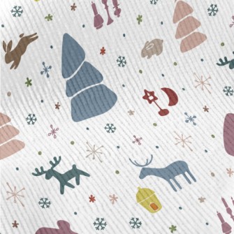 Colorful Christmas Elements Standard Corduroy