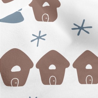 Cute Winter Town Micro Fleece