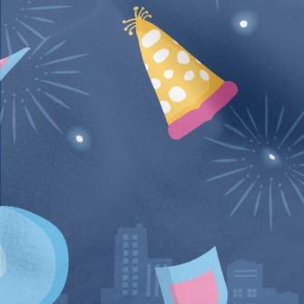Party Elements And Fireworks Micro Fleece