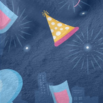 Party Elements And Fireworks Minky