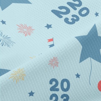 Star Balloons And Fireworks Piqué