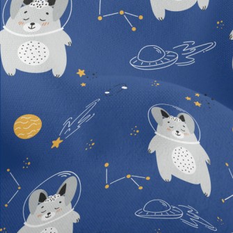 Cute Rabbit In Space Lightweight Performance Linen