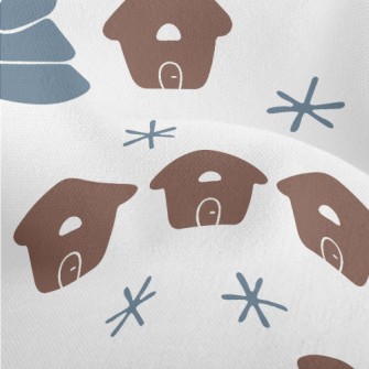 Cute Winter Town Lightweight Performance Linen