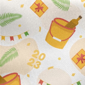 Happy Party Champagne Bucket Jersey Backed Fleece