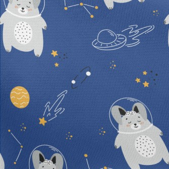 Cute Rabbit In Space Pongee