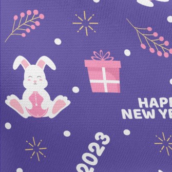 Cute Rabbit New Year Pongee