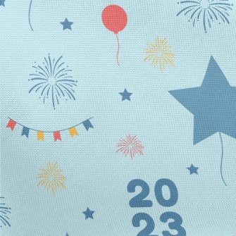 Star Balloons And Fireworks Pongee