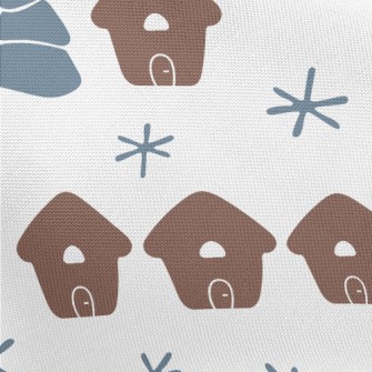 Cute Winter Town Pongee