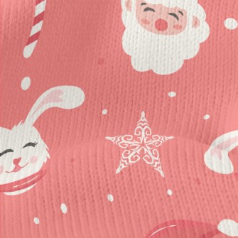 Santa Claus And Rabbit Stretch Jersey