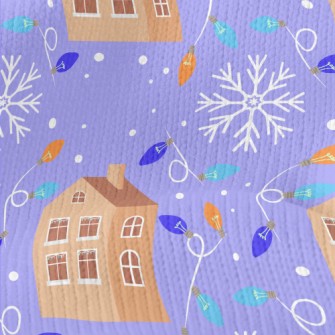 Christmas Decorations House Stretch Jersey