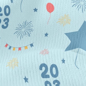 Star Balloons And Fireworks Stretch Jersey