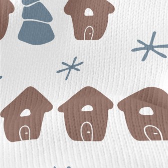 Cute Winter Town Stretch Jersey