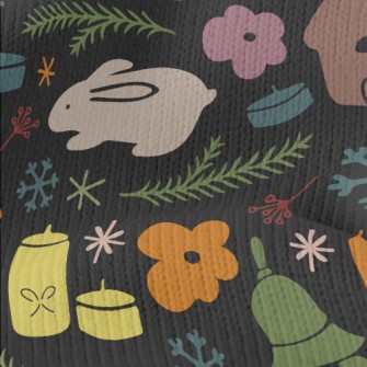 Rabbit And Town Christmas Stretch Jersey