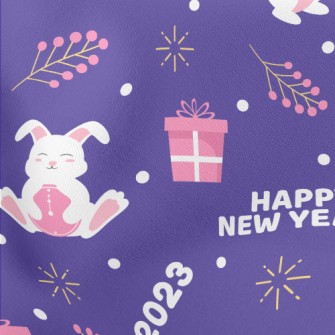 Cute Rabbit New Year Lightweight Cotton Poplin