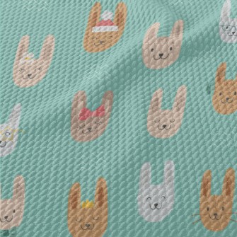 Fashion Cute Rabbit Birdseye Piqué