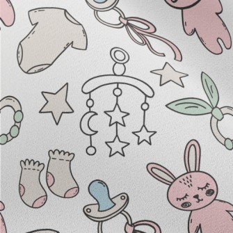 Cartoon Hand Drawn Baby Produc Chiffon