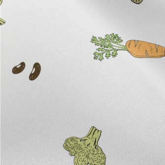 Hand Drawn Colorful Vegetables Chiffon