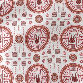 Chinese Year Of The Rabbit Pat Waterproof Canvas