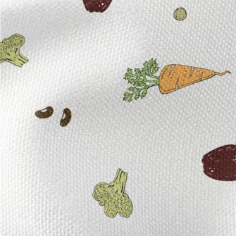 Hand Drawn Colorful Vegetables Waterproof Canvas