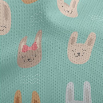 Fashion Cute Rabbit Athletic Mesh Flat Back