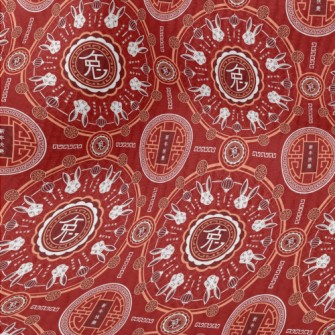 Rabbit Year Blessing Pattern Terry