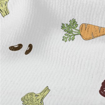 Hand Drawn Colorful Vegetables Terry
