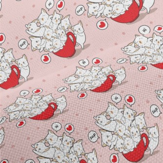Cartoon Teacup Cat Performance Linen