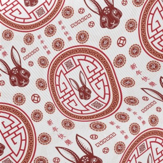 Traditional New Year Greetings Twill