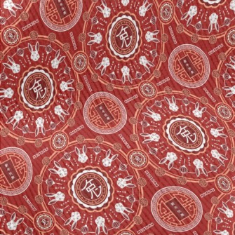 Rabbit Year Blessing Pattern Standard Corduroy