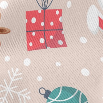 Rabbit With Christmas Gifts Standard Corduroy