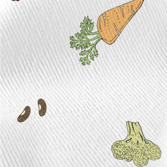 Hand Drawn Colorful Vegetables Standard Corduroy