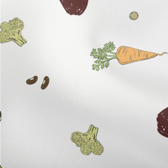 Hand Drawn Colorful Vegetables Dobby