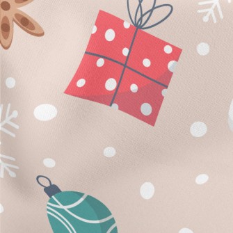 Rabbit With Christmas Gifts Stretch Ponte