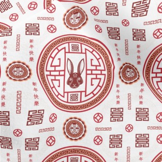 Chinese Year Of The Rabbit Pat Micro Fleece