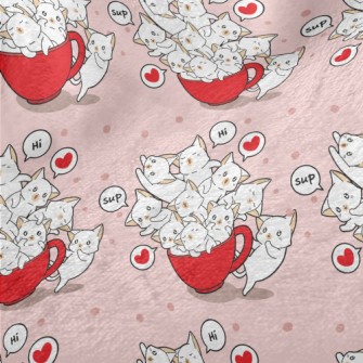 Cartoon Teacup Cat Minky