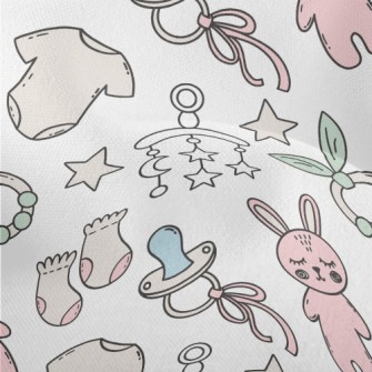 Cartoon Hand Drawn Baby Produc Lightweight Performance Linen