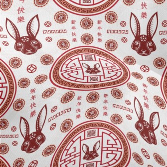 Traditional New Year Greetings Lightweight Performance Linen