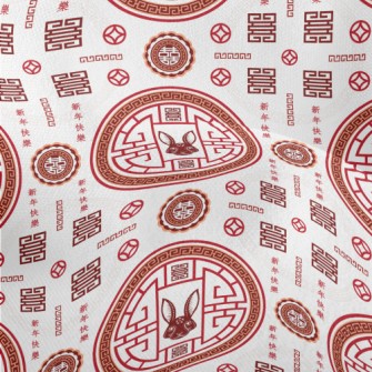 Chinese Year Of The Rabbit Pat Lightweight Performance Linen