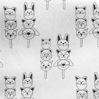 Hand-painted Animal-shaped Dum Jersey Backed Fleece
