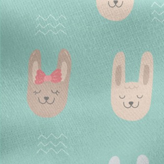 Fashion Cute Rabbit Jersey Backed Fleece