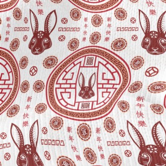 Traditional New Year Greetings Stretch Jersey