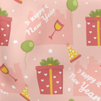Happy New Year Gift Exchange Lightweight Cotton Poplin