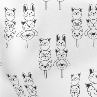 Hand-painted Animal-shaped Dum Lightweight Cotton Poplin