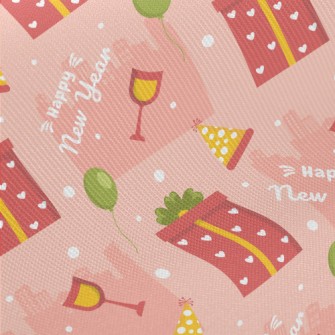 Happy New Year Gift Exchange Midweight Cotton Poplin