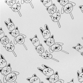 Hand-painted Animal-shaped Dum Midweight Cotton Poplin
