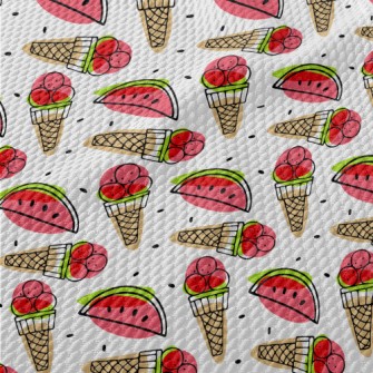 Watermelon Flavored Ice Cream Birdseye Piqué