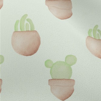 Watercolor Hand Drawn Cactus Chiffon