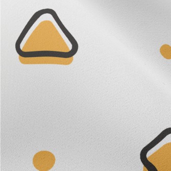 Orange Geometric Shapes Chiffon